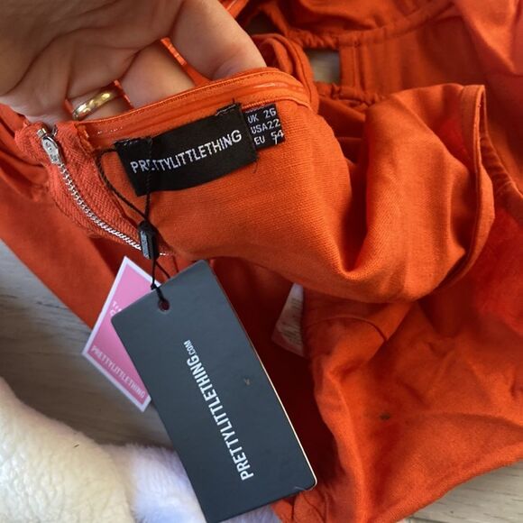 Pretty little thing Plus Rust One Shoulder Corset Top Size 22 (3XL) NWT - Picture 11 of 11